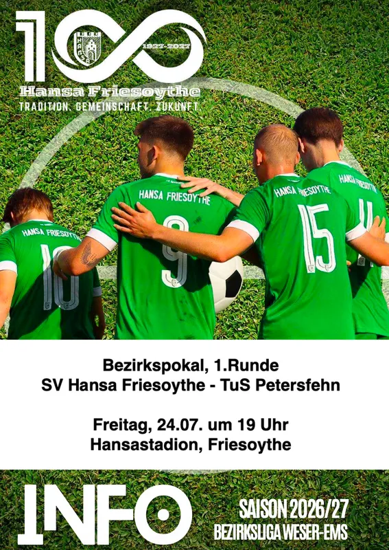 Bezirkspokal: Hansa - Petersfehn